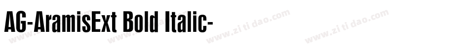AG-AramisExt Bold Italic字体转换